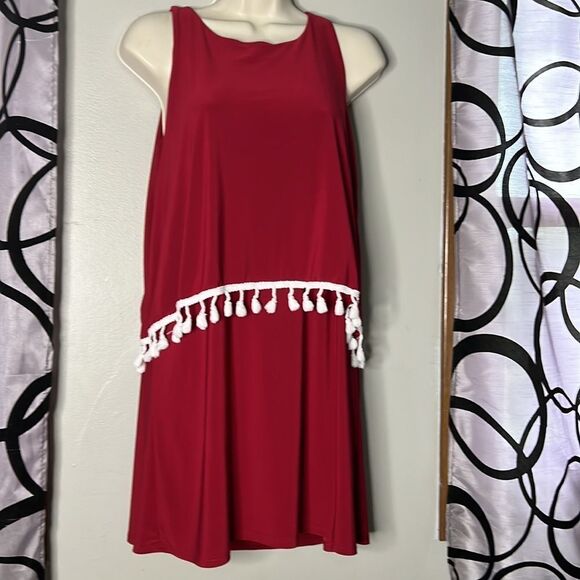 IMPRESSIONS FOR THE FRILL OF IT DRESS IN BURGUNDY - Picture 3 of 12